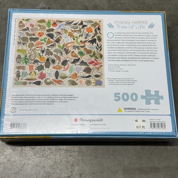 Tree of Life 500 Piece Jigsaw Puzzle Charley Harper NEW Pomegranate Artpiece - Picture 2 of 3